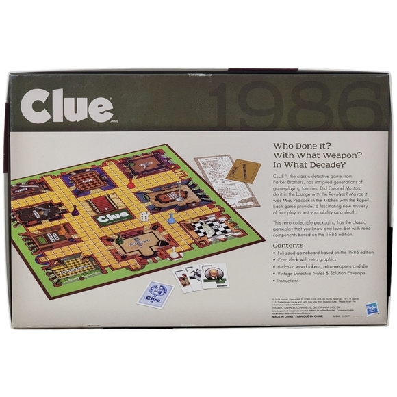 Clue Classic Detective Game Retro Series Club 1986 Edition - Hasbro 2014 - Picture 8 of 8